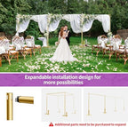 8.5x30ft Heavy Duty Backdrop Stand, Pipe and Drape Stand, Gold in 8.5x30ft in Gold, alternate view 6