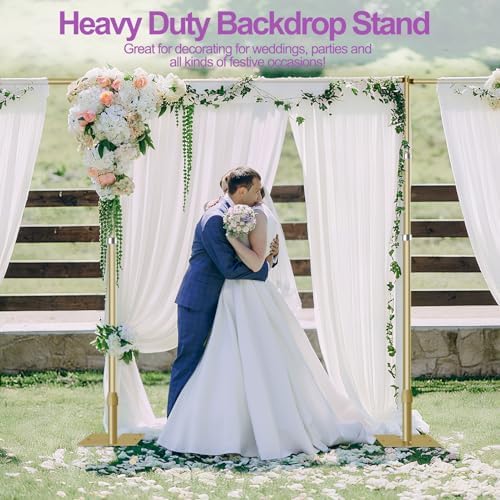 8.5x30ft Heavy Duty Backdrop Stand, Pipe and Drape Stand, Gold in 8.5x30ft in Gold, alternate view 7