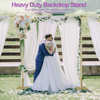 8.5x30ft Heavy Duty Backdrop Stand, Pipe and Drape Stand, Gold in 8.5x30ft in Gold, alternate view 7