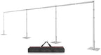 8.5x30ft Heavy Duty Backdrop Stand, Pipe and Drape Stand, Silver in 8.5x30ft in Silver