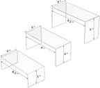 8.5x9x9.5 Inch Acrylic Risers Display Stands 3pcs, Rectangular Display Risers 3 Steps, Clear Acrylic Stand for, alternate