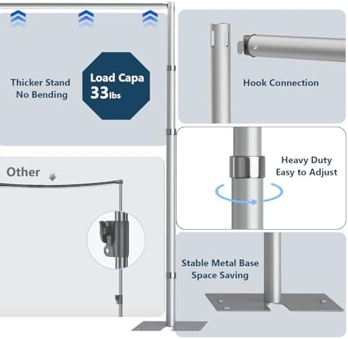 8.6Ft Tall x 40Ft Wide Adjustable Pipe and Drape Photo Background Support Kit,8.6ft Square Backdrop Stand Heavy, alternate