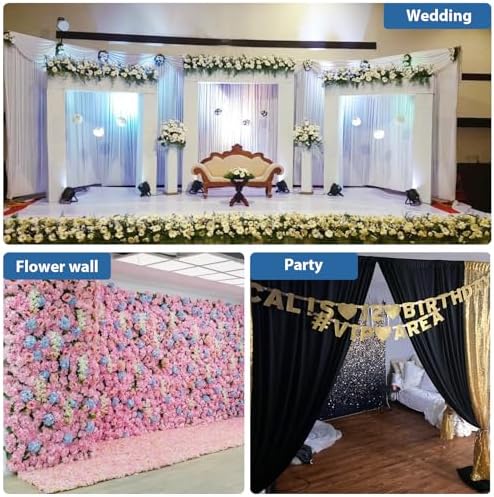 8.6Ft Tall x 40Ft Wide Adjustable Pipe and Drape Photo Background Support Kit,8.6ft Square Backdrop Stand Heavy, alternate