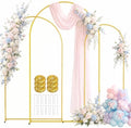 8/7.2/6.6Ft Metal Arch Backdrop Stand Set 3 for Wedding Party Balloon in 8FT/7.2FT/6.6Ft in Gold
