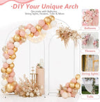 8/7.2/6.6Ft White Arch Backdrop Stand Set 3 for Wedding Party Balloon Wedding Arch with 12 Ground Nails&6 Water, alternate