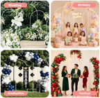 8/7.2/6.6Ft White Arch Backdrop Stand Set 3 for Wedding Party Balloon Wedding Arch with 12 Ground Nails&6 Water, alternate