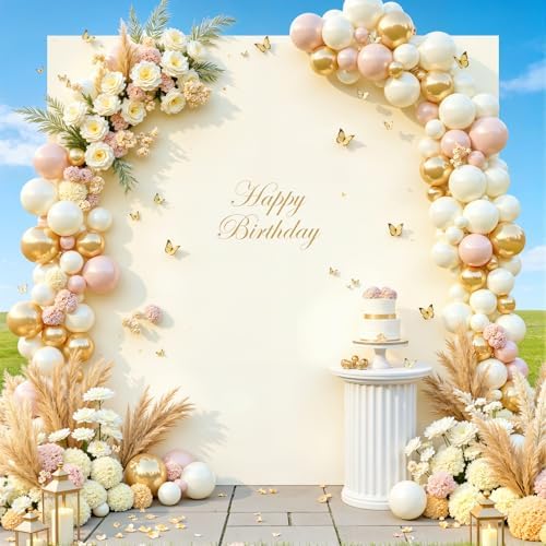 8×8 FT Arch Backdrop Cover Ivory Square Spandex Arch Covers Fitted Wedding Balloon Arch Backdrop Stretchy Cover, alternate