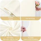8×8 FT Arch Backdrop Cover Ivory Square Spandex Arch Covers Fitted Wedding Balloon Arch Backdrop Stretchy Cover, alternate