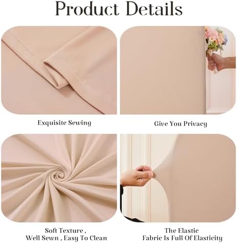 8×8 FT Arch Backdrop Cover Nude Square Spandex Arch Covers Fitted Wedding Balloon Arch Backdrop Stretchy Cover, alternate