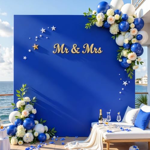 8×8 FT Square Arch Backdrop Cover Royal Blue Spandex Arch Covers Fitted Wedding Balloon Arch Backdrop Stretchy