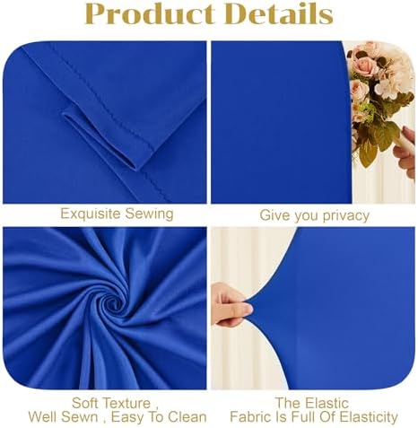 8×8 FT Square Arch Backdrop Cover Royal Blue Spandex Arch Covers Fitted Wedding Balloon Arch Backdrop Stretchy, alternate