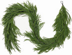 8.99FT Christmas Norfolk Pine Garland Real Touch Pine Artificial Garlands Faux Greenery Garland Winter Christmas