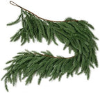 8.99FT Christmas Norfolk Pine Garland Real Touch Pine Artificial Garlands Faux Greenery Garland Winter Christmas, alternate