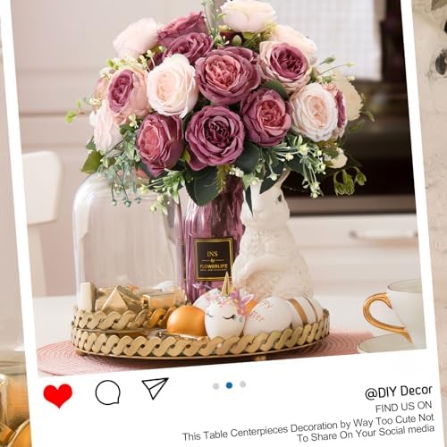 8 Bundles Artificial Peonies Flowers, Dusty Pink, Dusty Rose in Dusty Pink, Dusty Rose, alternate view 5