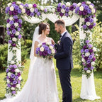 8 Bundles Artificial Peonies Flowers, Mixed Purple, White in Mixed Purple, White, alternate view 5
