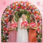 8 Bundles Artificial Peonies Flowers, Pink, Orange in Pink, Orange, alternate view 6