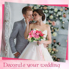 8 Bundles Artificial Peonies Flowers, Rose Pink, Light Pink in Rose Pink, Light Pink, alternate view 6