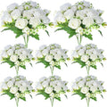 8 Bundles Artificial Peonies Flowers, White in White