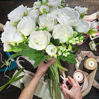 8 Bundles Artificial Peonies Flowers, White in White, alternate view 6