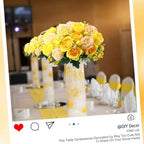 8 Bundles Artificial Peonies Flowers, Yellow, Champagne in Yellow, Champagne, alternate view 5
