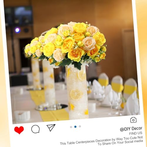 8 Bundles Artificial Peonies Flowers, Yellow, Champagne in Yellow, Champagne, alternate view 5
