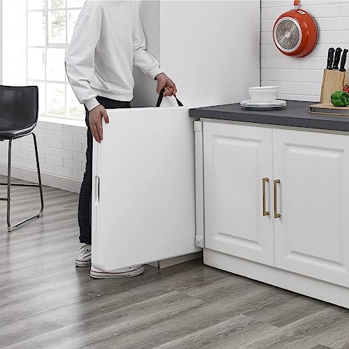 8 Foot Portable Plastic Folding Table 8FT 96" Half Foldable Heavy Duty Top w/Carry Handle - Indoor Outdoor, alternate view 7