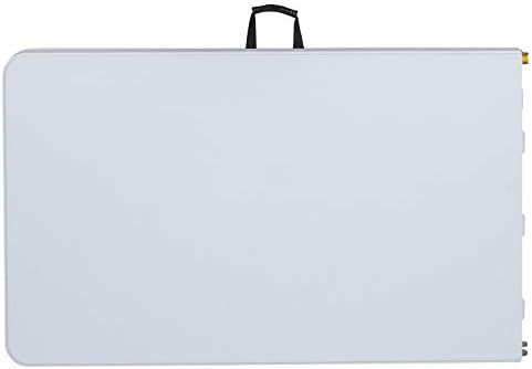 8-Foot White Adjustable Bi-Fold Plastic Folding Table, alternate view 6