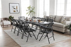 8 ft. Fold-in-Half Banquet Table w/Handle, Black in Black, alternate view 2