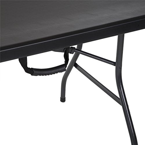 8 ft. Fold-in-Half Banquet Table w/Handle, Black in Black, alternate view 5