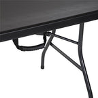 8 ft. Fold-in-Half Banquet Table w/Handle, Black in Black, alternate view 5