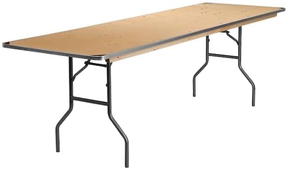 8 ft Metal Folding Rectangular Banquet Table, alternate view 4