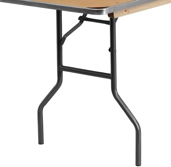 8 ft Metal Folding Rectangular Banquet Table, alternate view 6