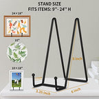 8 Inch 5 Pack Black Metal Display Stands Plate Stand Plate Holder Display Stands for Picture, Decorative Plate, alternate
