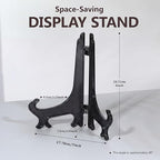 8 Inch Black 6pcs/Set Plastic Easels Plate Display Stands Picture Frame Stand Holder in Black, alternate view 2
