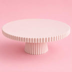 8 Inch Cake Stand, Pink Dessert Pedestal Stand for Parties & Display in Pink