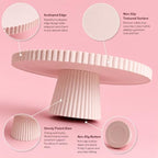 8 Inch Cake Stand, Pink Dessert Pedestal Stand for Parties & Display in Pink, alternate view 6