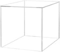 8 Inch Clear Acrylic Display Box Versatile Square No Lid Plexiglass Retail Product Storage Bin or Merchandise