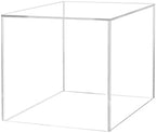 8 Inch Clear Acrylic Display Box Versatile Square No Lid Plexiglass Retail Product Storage Bin or Merchandise