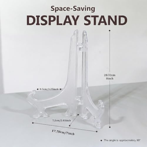 8 Inch Clear Plastic Easels or Stand/Plate Holders to Display Pictures or Other Items at Weddings, Home, alternate view 2
