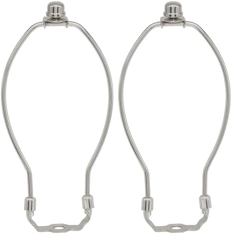 8 Inch Lamp Shade Harp Holder, 2 Pcs, Silver in Silver