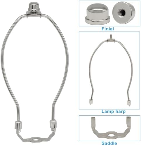 8 Inch Lamp Shade Harp Holder, 2 Pcs, Silver in Silver, alternate view 3