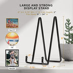 8 Inch Large Plate Stands for Display - Metal Square Wire Plate Holder Display Stand + Picture Stand for Book, alternate view