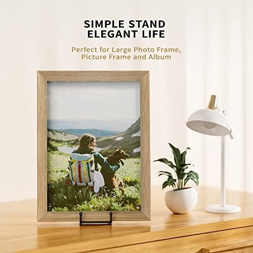 8 Inch Large Plate Stands for Display - Metal Square Wire Plate Holder Display Stand + Picture Stand for Book, alternate view