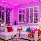 8 Modes 163ft 500 LED Pink Christmas Lights with Remote, alternate view 4