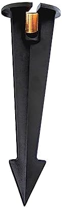 8" Outdoor Light Stake in Black Finish - Support Light Fixture Spikes, Universal Use, Resin Materials, Side, alternate view 3