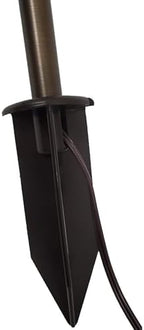 8" Outdoor Light Stake in Black Finish - Support Light Fixture Spikes, Universal Use, Resin Materials, Side, alternate view 4