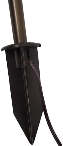 8" Outdoor Light Stake in Black Finish - Support Light Fixture Spikes, Universal Use, Resin Materials, Side, alternate view 4