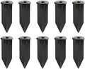 8" Outdoor Light Stake in Black Finish - Support Light Fixture Spikes, Universal Use, Resin Materials, Side