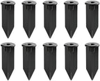 8" Outdoor Light Stake in Black Finish - Support Light Fixture Spikes, Universal Use, Resin Materials, Side