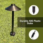 8" Outdoor Light Stake in Black Finish - Support Light Fixture Spikes, Universal Use, Resin Materials, Side, alternate view 6
